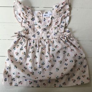 Creamy white floral dress by Zara